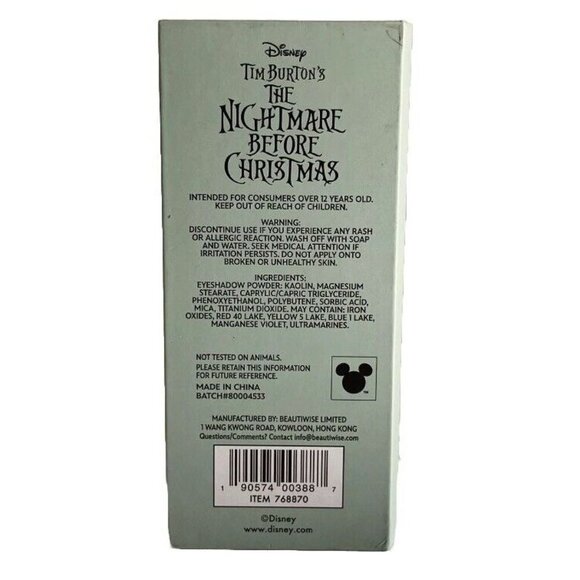 Disney THE NIGHTMARE BEFORE CHRISTMAS Eyeshadow Palette 8 shades “HO HO OH NO” - Picture 2 of 4